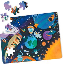 Space Jigsaw Puzzle | 60 Pieces + 10 Seek Cards | Gifts for Boys and Girls Ages 4-8 | BIS Approved | Made in India