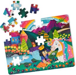 Unicorn Jigsaw Puzzle | 60 Pieces + 10 Seek Cards | Gifts for Boys and Girls Ages 4-8 | BIS Approved | Made in India